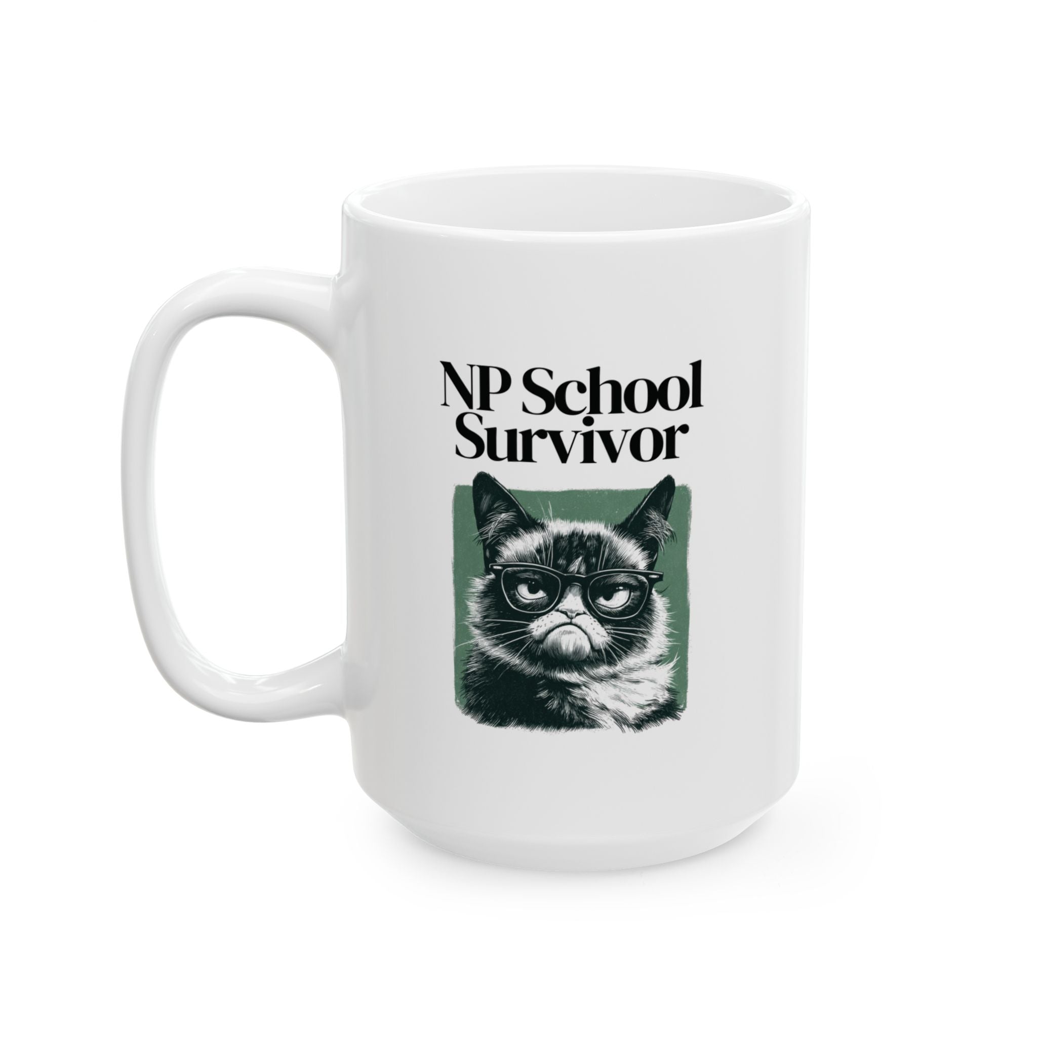 NP School Survivor Grumpy Cat Mug