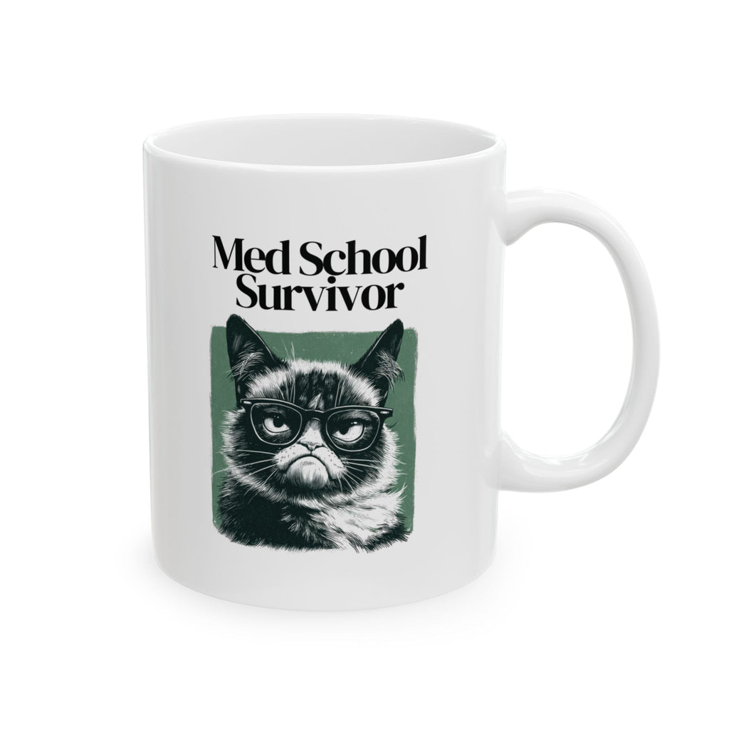 Med School Survivor Grumpy Cat Mug