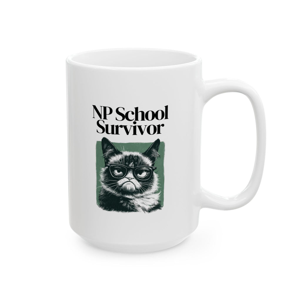 NP School Survivor Grumpy Cat Mug