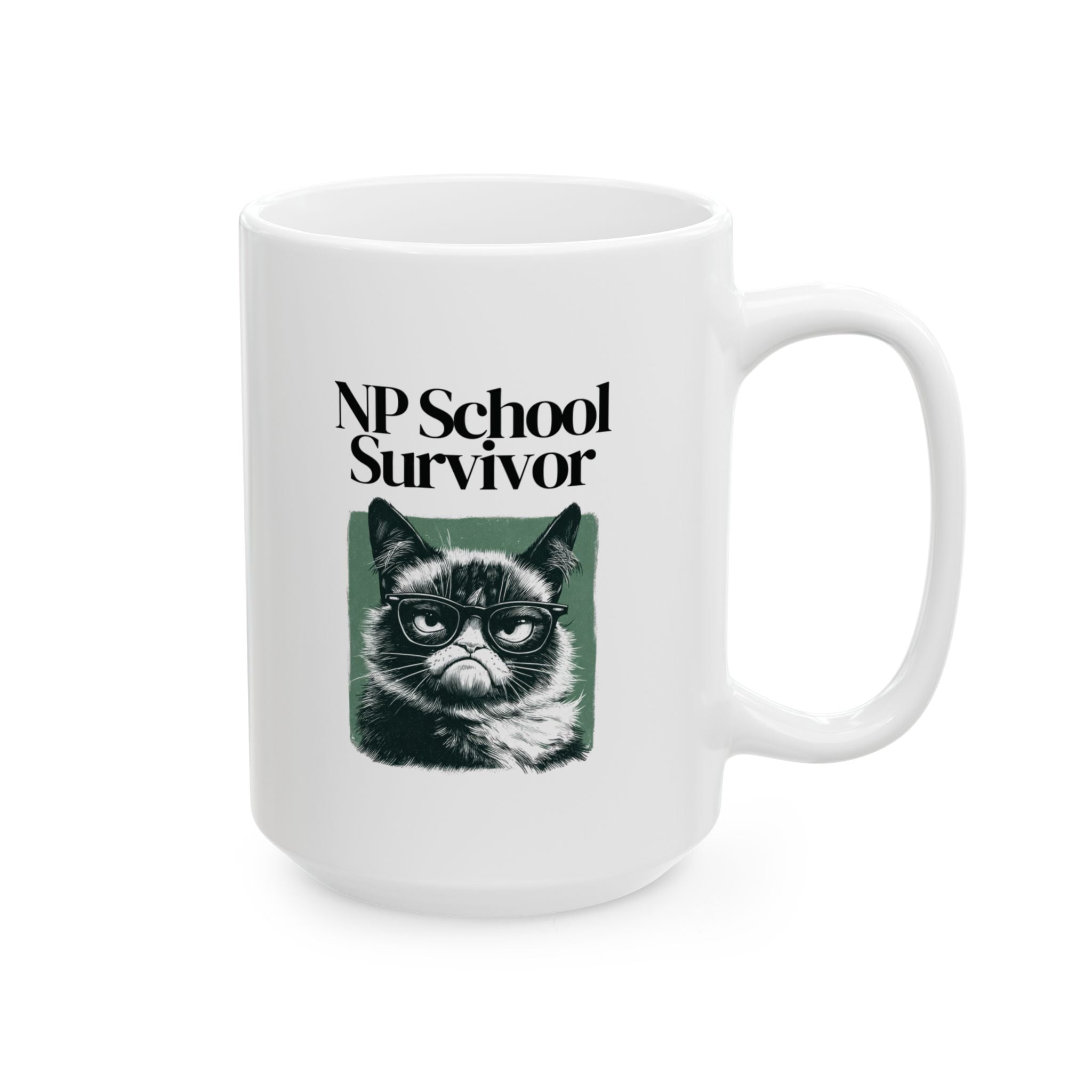 NP School Survivor Grumpy Cat Mug