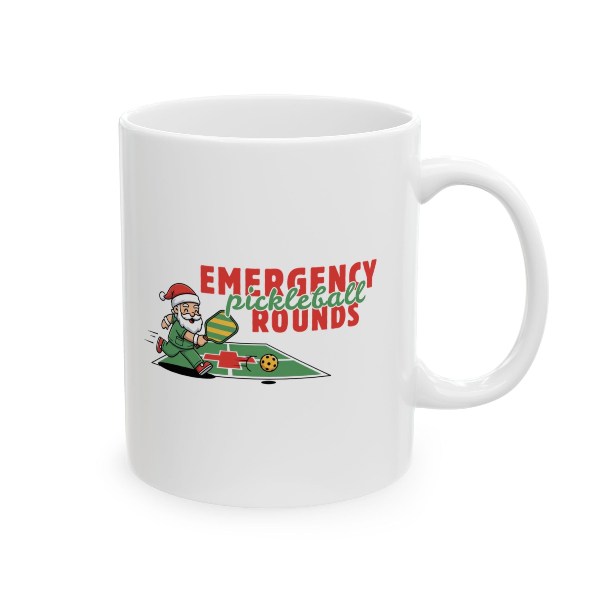 Emergency Pickleball Rounds Santa Mug