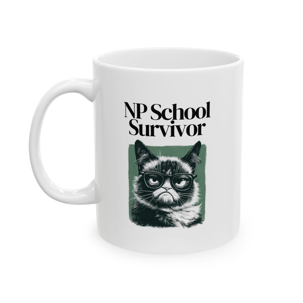 NP School Survivor Grumpy Cat Mug
