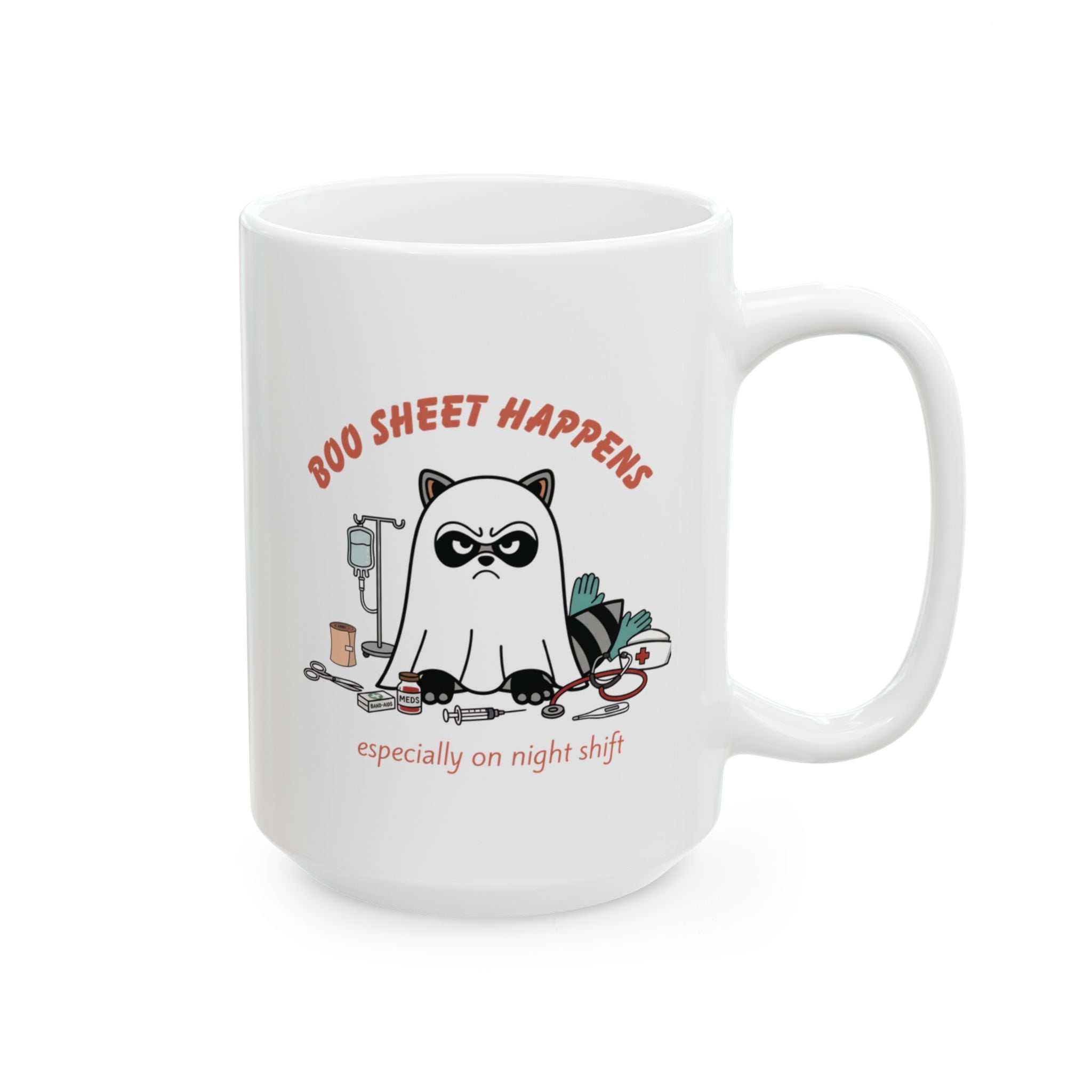Boo Sheet Happens Night Shift Mug