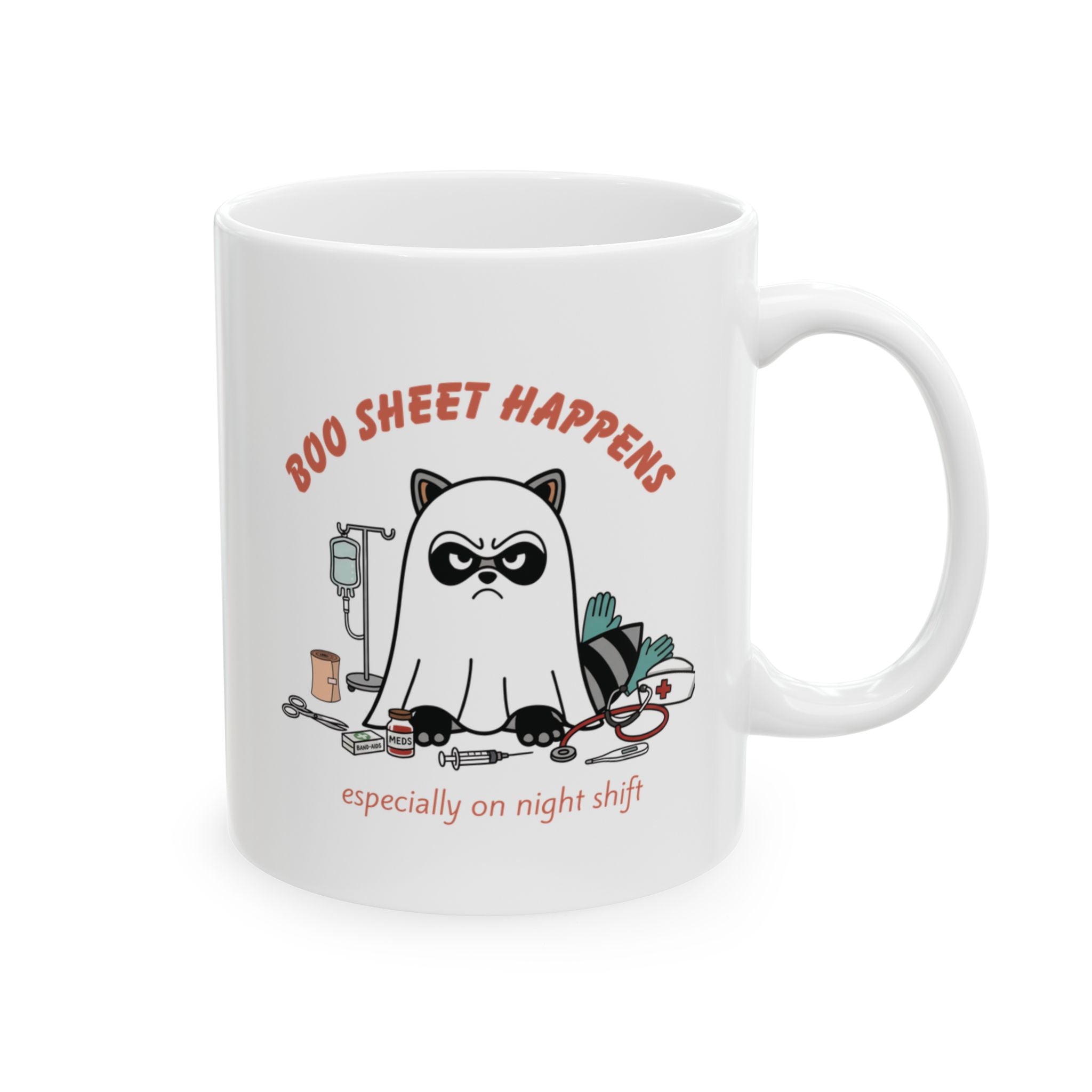 Boo Sheet Happens Night Shift Mug